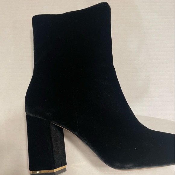 MICHAEL by Michael Kors Ursula Bootie in black velvet. - Picture 2 of 7